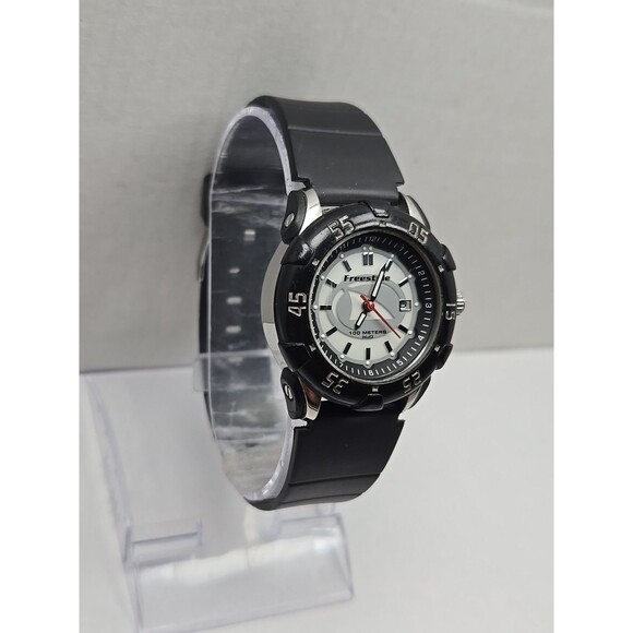 Freestyle Kampus Mid 100M Quartz Date Watch 32mm Rotating Bezel New Battery - Picture 3 of 11